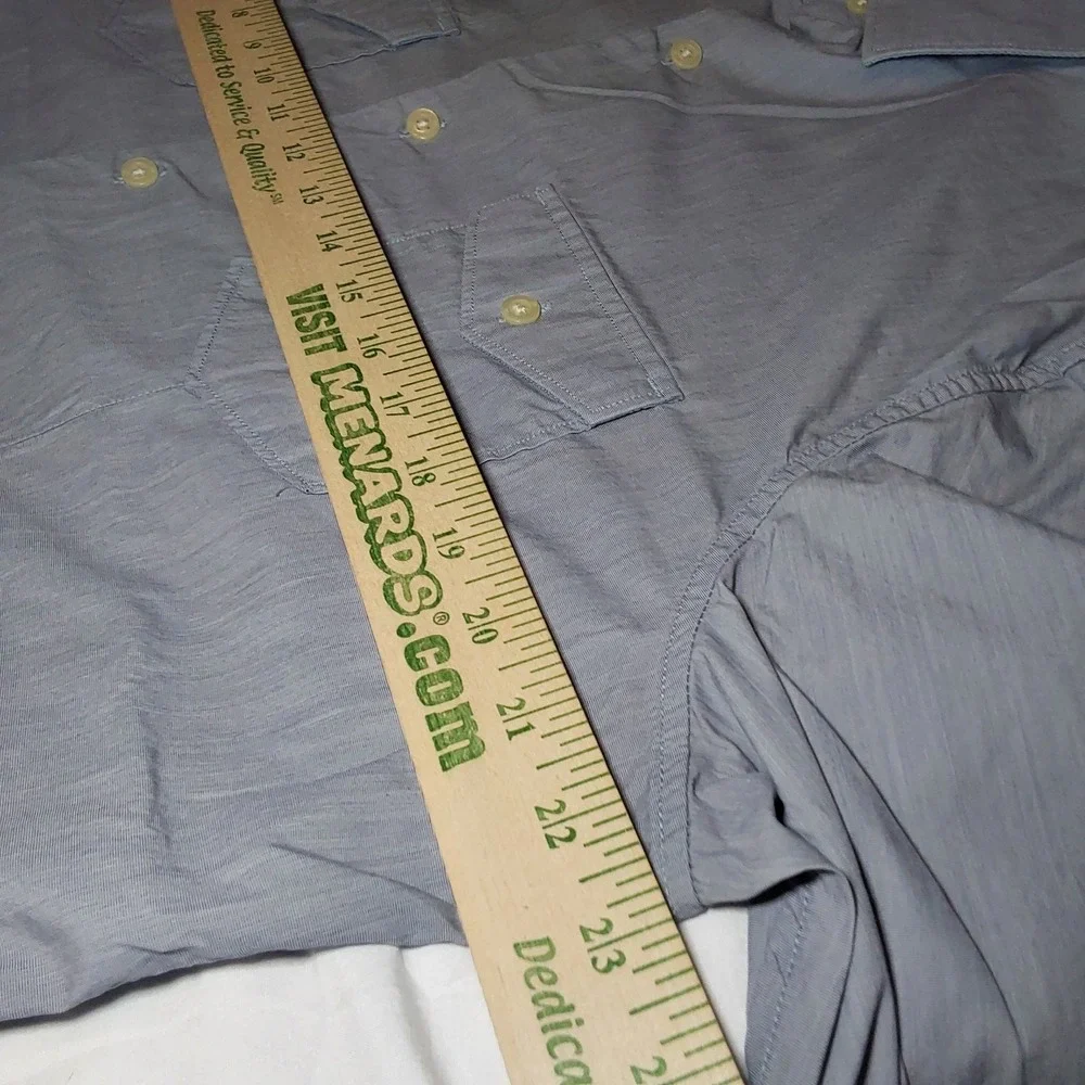 Banana Republic Dress Shirt Mens 16-16.5 LG Blue Long Sleeve Tailored‎ Slim Fit